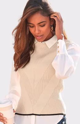 Women's Knit Patternweater Vest
