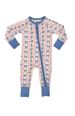 Amelia Bow Zipper Romper