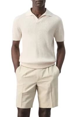 Tipped Cotton Blend Polo