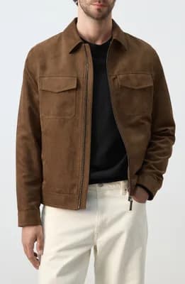 Faux Suede Jacket