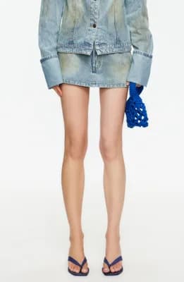 Rhode Denim Miniskirt