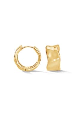 Wide Waterfall Huggie Hoops