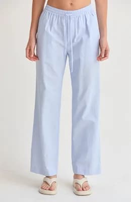 Textured Striped Drawstring Pants