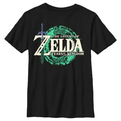 Boy's Nintendo The Legend of Zelda Tears of the Kingdom Game Logo Graphic T-Shirt