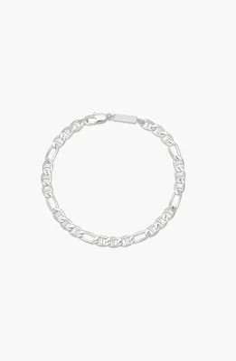 Figaro Bracelet in Silver