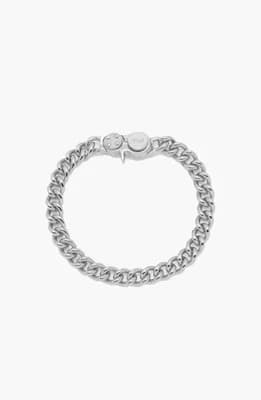 Loop Curb Chain Bracelet in Silver