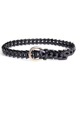 Triangle Loop Belt Patent Leather