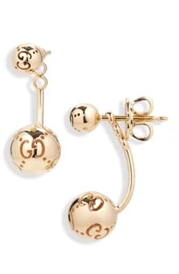 Icon Ball Front/Back Drop Earrings