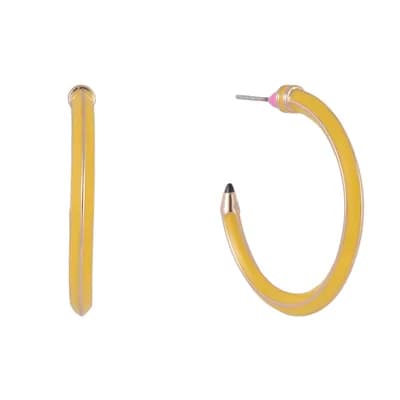 Pencil Hoop Earrings