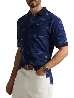 Big & Tall Mesh Bear Polo Shirt