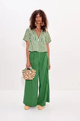Front Pleat Poplin Pant