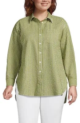 Oversized Seersucker Shirt