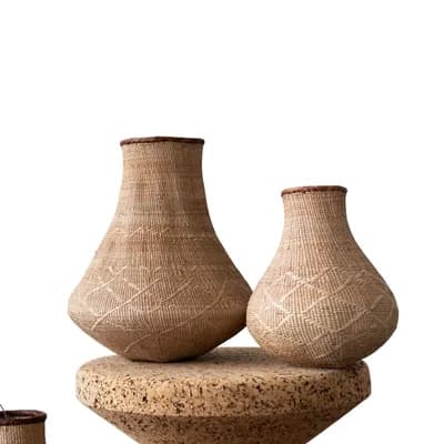Binga Nongo Natural Woven Gourd Basket