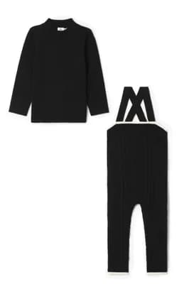 Cable Knit Overall Set