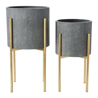Embossed Planters with Stands