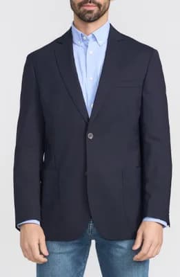 Journey Navy Solid Wool Sport Coat