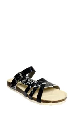 Warm Strappy Slide Sandal