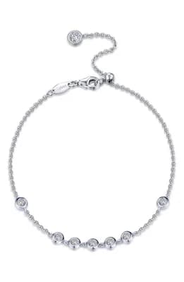Simulated Diamond Station Bracelet