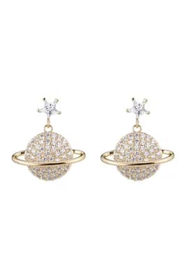 Mars CZ Crystal Drop Earring