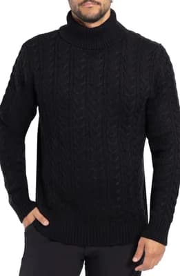 Cable Knit Turtleneck Sweater