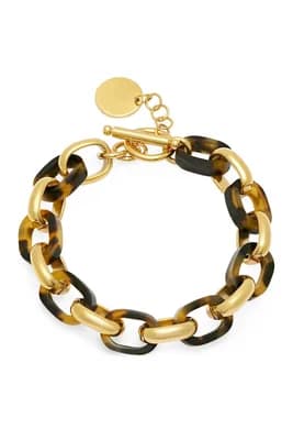 Simulated Tortoise Shell Link Bracelet