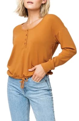 Crop Henley Top