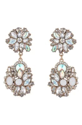 Ivy White Drop Earrings