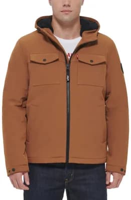 Soft Shell Faux Shearling Lined Jacket