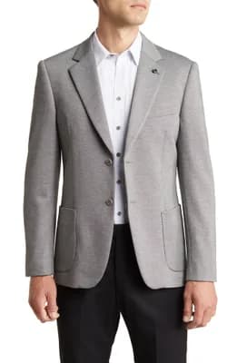 Notch Collar Two Button 4-Way Stretch Jacket
