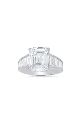 Sterling Silver Emerald Cut CZ Ring