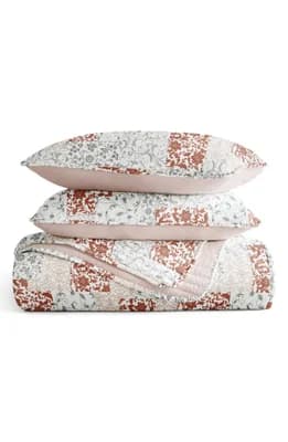 3-Piece Scroll Print Quilt Set - Queen