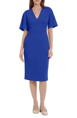 Flutter Sleeve Midi Dress
