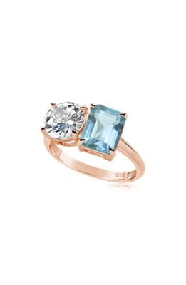 Sterling Silver Two-Stone Ring