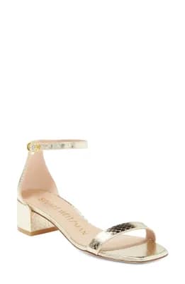 Snakeskin Embossed Leather Sandal