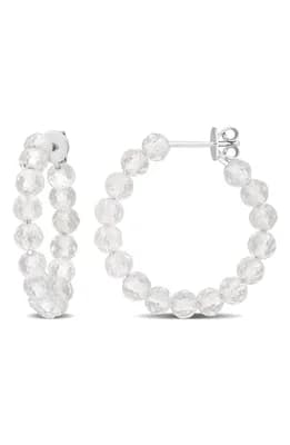 Faceted Hoop Earrings