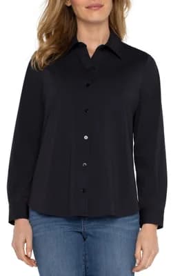 Knit Button-Up Shirt