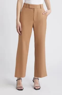 Easy Slim Wool Blend Crop Pants