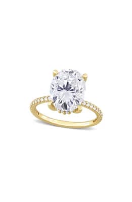 Oval Cut Lab-Created Moissanite Ring