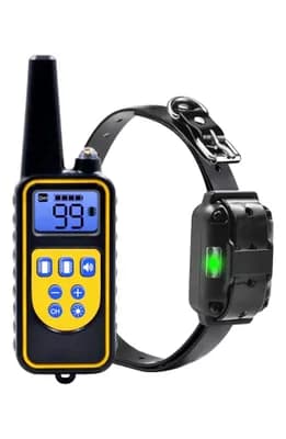 Barkshield LED 1-to-3 Dog 900-Yard Range 7-Level Vibration and Sound Training Dog Collar