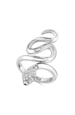 Silver White Zircon Ring