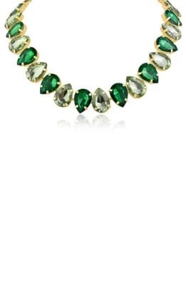 Crystal Teardrop Statement Necklace