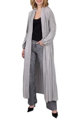 Pleated Shimmer Duster