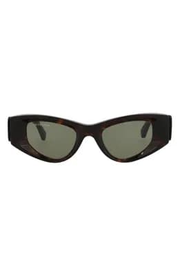 48mm Angled Oval Sunglasses