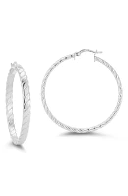 Twisted Large Hoop Earrings