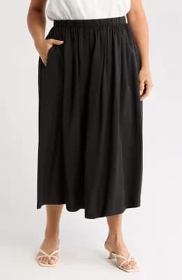 Flared Midi Skirt