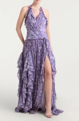 Agatha Painted Hydrangea Gown