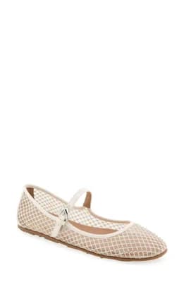 Peggy Mary Jane Mesh Flat