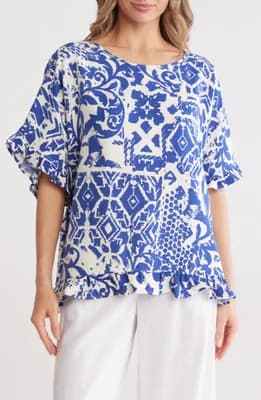 Ruffle Short Sleeve Top