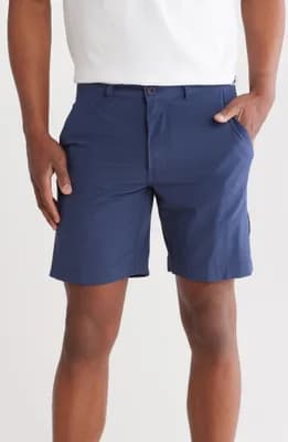 Heathered Flat Front Shorts