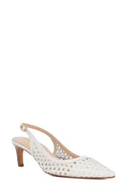Divided Pointed Toe Slingback Pump